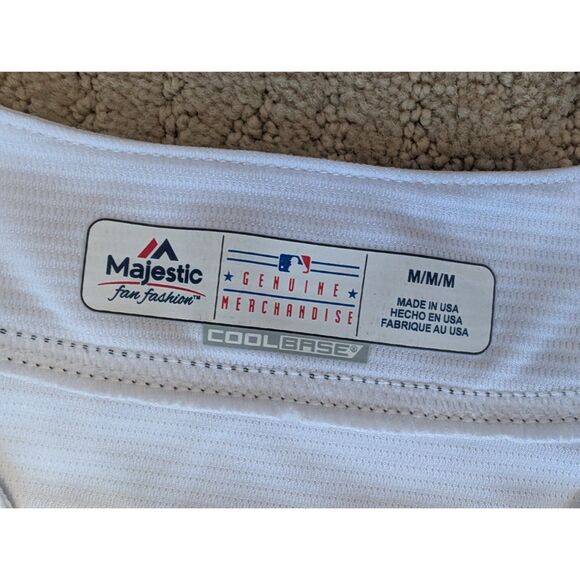 Majestic Los Bravos Jersey Women Medium Atlanta Braves Cool Base Rare - Picture 5 of 16